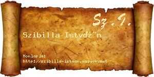 Szibilla István névjegykártya