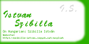 istvan szibilla business card